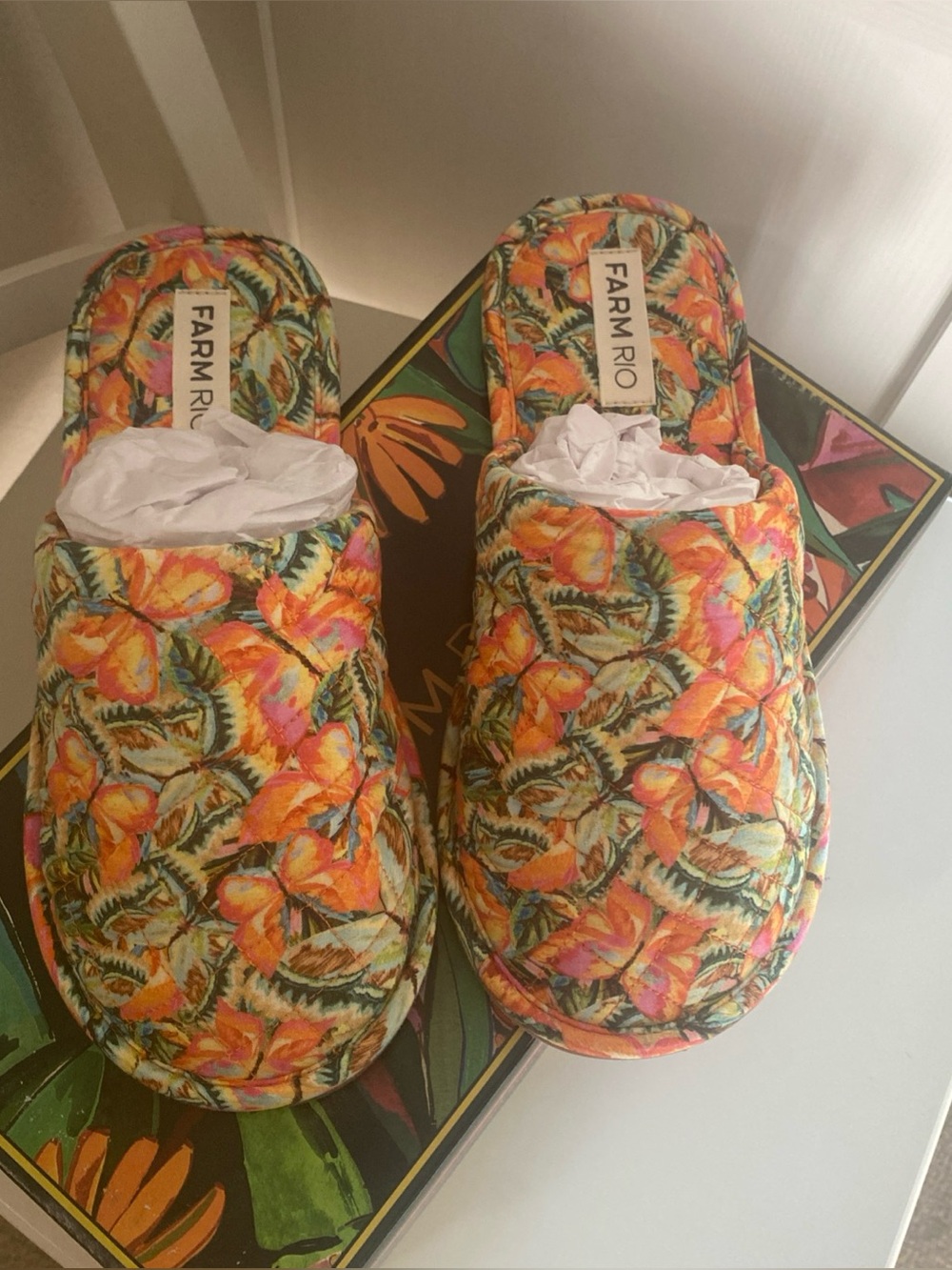 Farm Rio Farm Hotel Slippers SlideS Buttersky Size 6